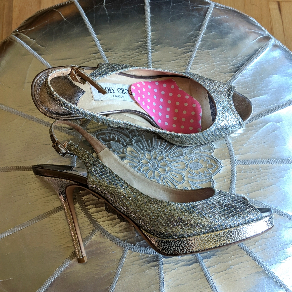 Jimmy Choo sparkly sling backs size 8.5
